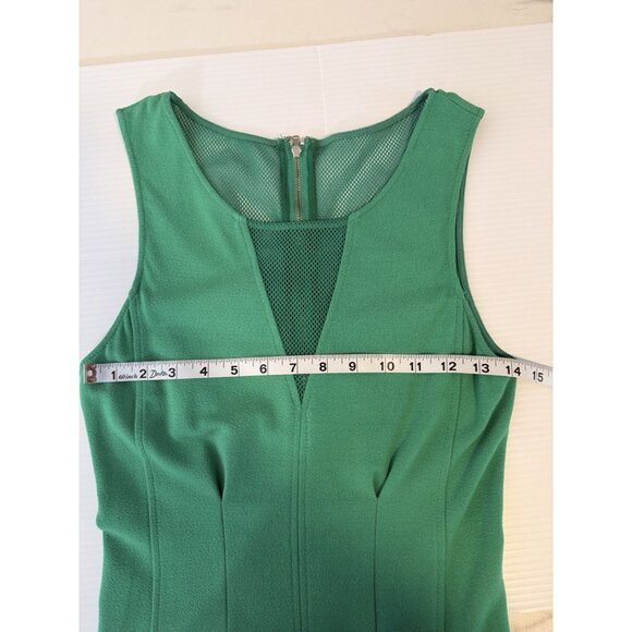 Aiko Green Sleeveless Sheath Dress Women’s Size Small Mesh Work Career Cocktail - Picture 9 of 14